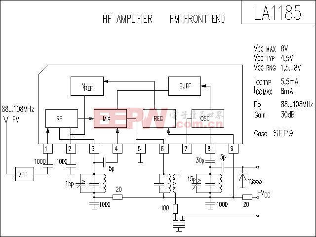 LA1185 音响IC电路