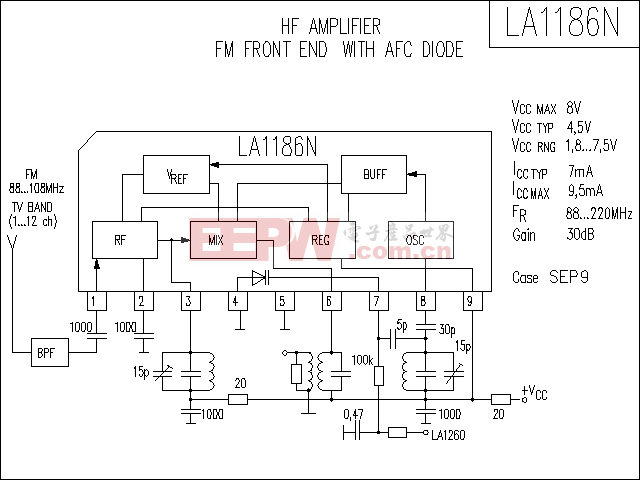 LA1186N 音响IC电路