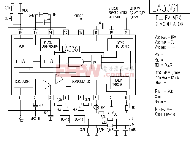 LA3361 音响IC电路