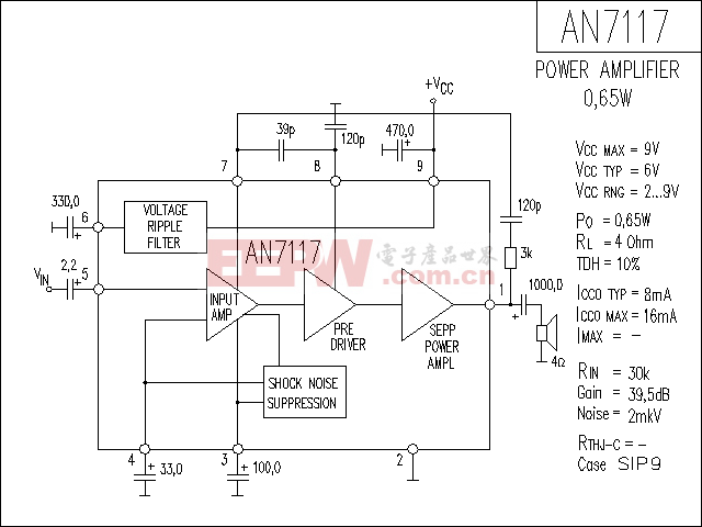 AN7117 音响IC电路