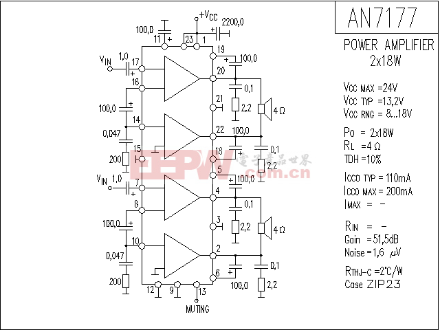AN7177 音响IC电路