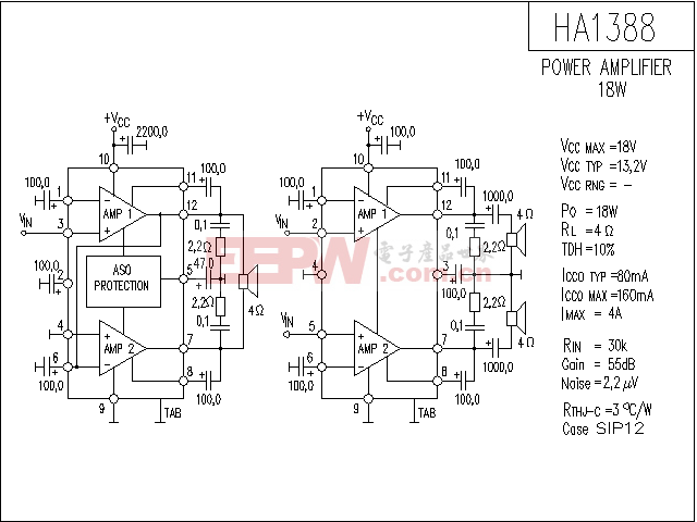 HA1388 音響IC電路