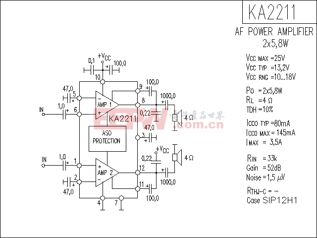 KA2211 音響IC電路