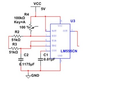 multisim模擬555組成的呼吸燈