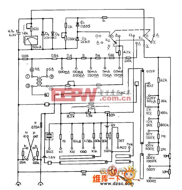 mf79萬用表電路圖