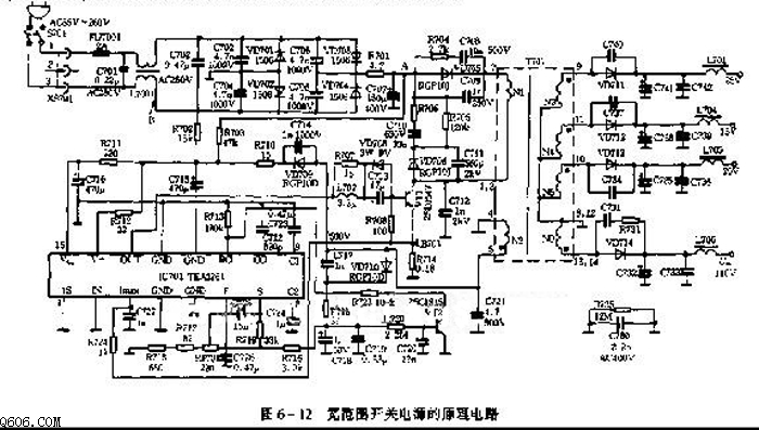 寬範圍開關電源原理電路圖