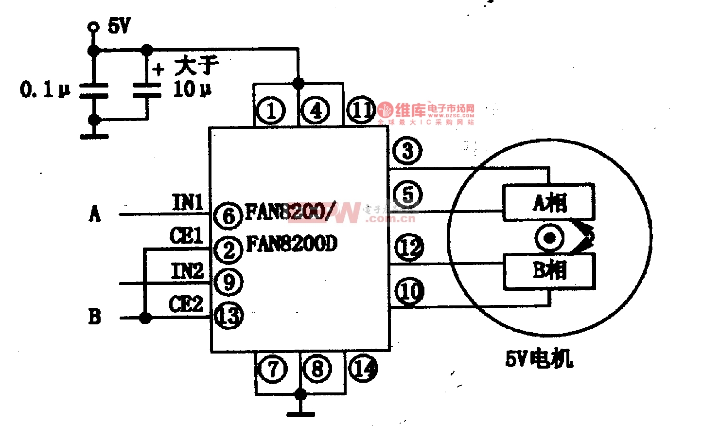 fan820o,fan820od--步進電機驅動集成電話圖-溫度傳感電路圖-電子產品