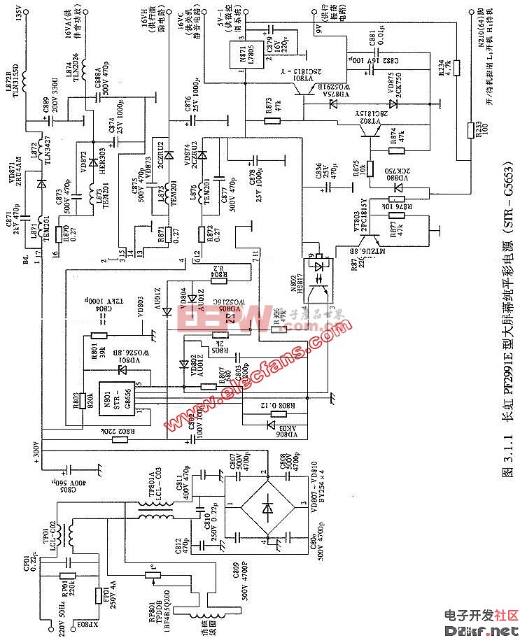 长虹cq1265电源电路图图片