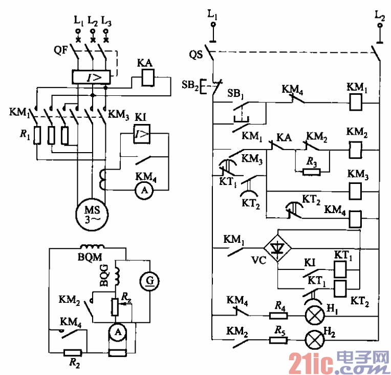 励磁电机控制器接线图图片