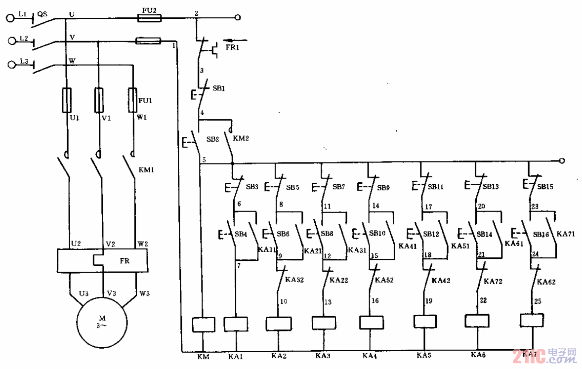 液压机电路工作原理图图片