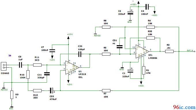 lm3886吴刚电路图图片