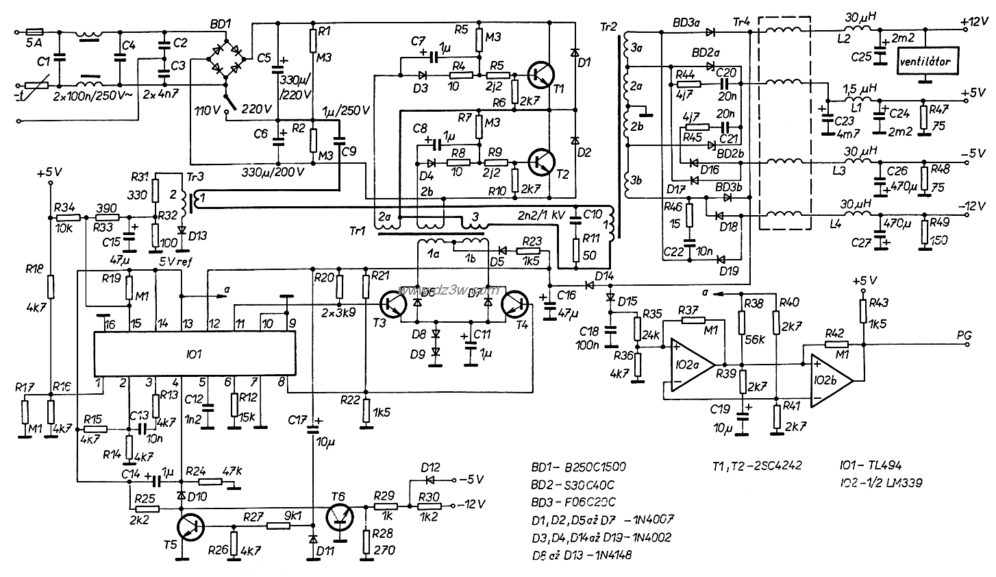 tl494调压电路图图片