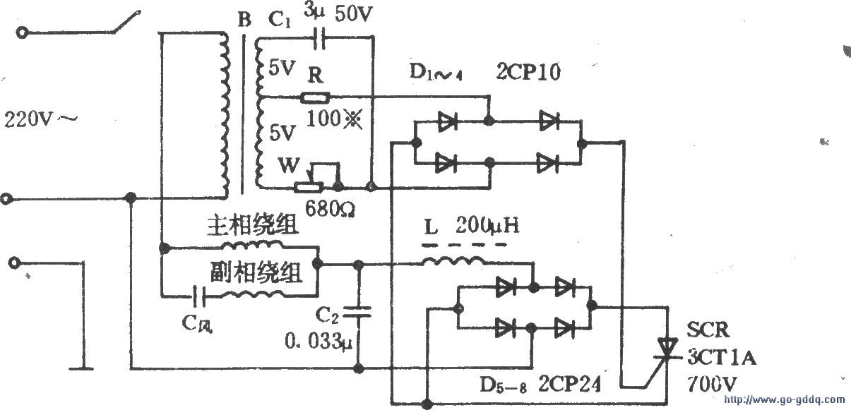 bta16可控硅调速电路图图片