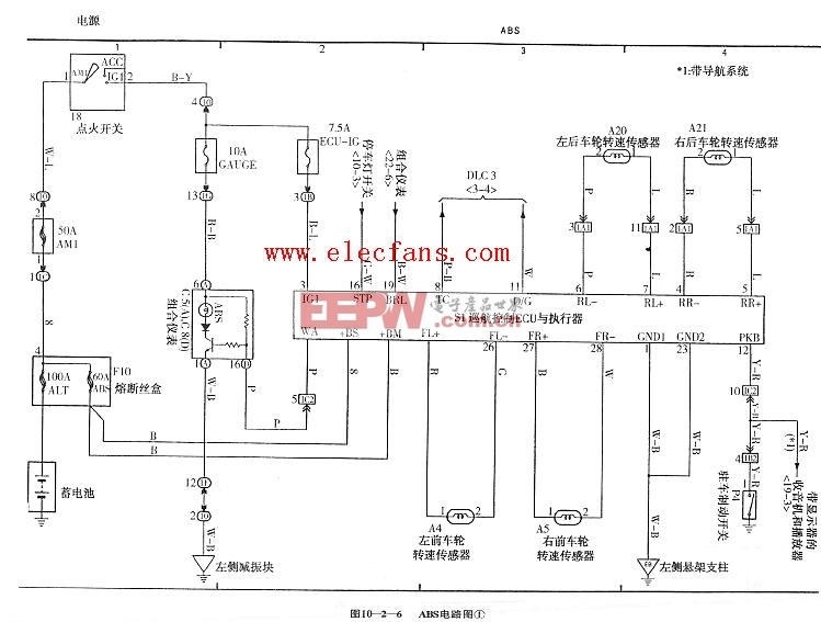 丰田ABS泵针脚功能图图片